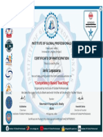 Certificate COMPETENCY_BASED_TEACHING