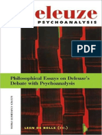 De BOLLE, Leen. Deleuze and Psychoanalysis