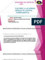 Modificaciones A Las Normas Generales de Control Gubernamental, Aprobadas Por R.C. #273-2014-CG
