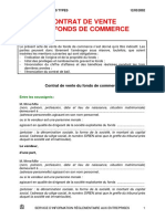 Contrat de Vente d'Un Fonds de Commerce