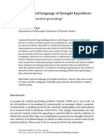 The Acquired Language of Thought Hypothesis. A Theory of Symbol Grounding. 2007. Symbol Grounding