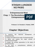 Pamantasan Lungsod NG Pasig: Entrepreneurial Mind Chap. 1. The Revolutionary Impact of Entrepreneurship