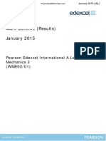 Mark Scheme (Results) January 2015: Pearson Edexcel International A Level in Mechanics 2 (WME02/01)
