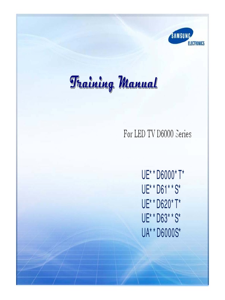 Samsung d6000 Series Ue32d6000 Ue37d6000 Ue40d6000 Ue46d6000tw