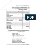 Ejercicio de Presupuesto Maestro (Trabajo Final) PLASTICOS DEL SUR