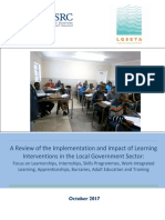 A Review of The Implementation and Impact of Learning Interventions in The Local Government Sector