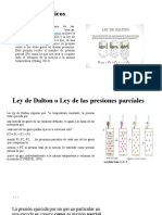 Ley de Dalton y presiones parciales gases mezcla