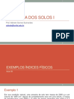 Índices físicos de solo e exemplos de cálculos