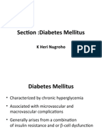 Section:Diabetes Mellitus: K Heri Nugroho