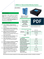 48V 100ah LiFePO4 Battery Spec With Communication