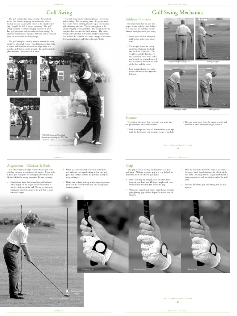 Golf Swing Mechanics Golf Swing: Address Position | PDF | Golf Stroke ...