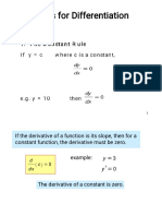 Rules For Differentiation