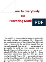 Welcome To Everybody On Practicing Modifier