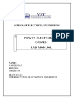 Power Electronics & Drives Lab Manual: School of Electrical Engineering