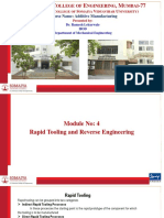 Module 4 Rapid Tooling and Reverse Engineering PDF