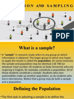 Population and Sampling