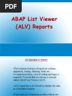 ABAP List Viewer (ALV) Reports