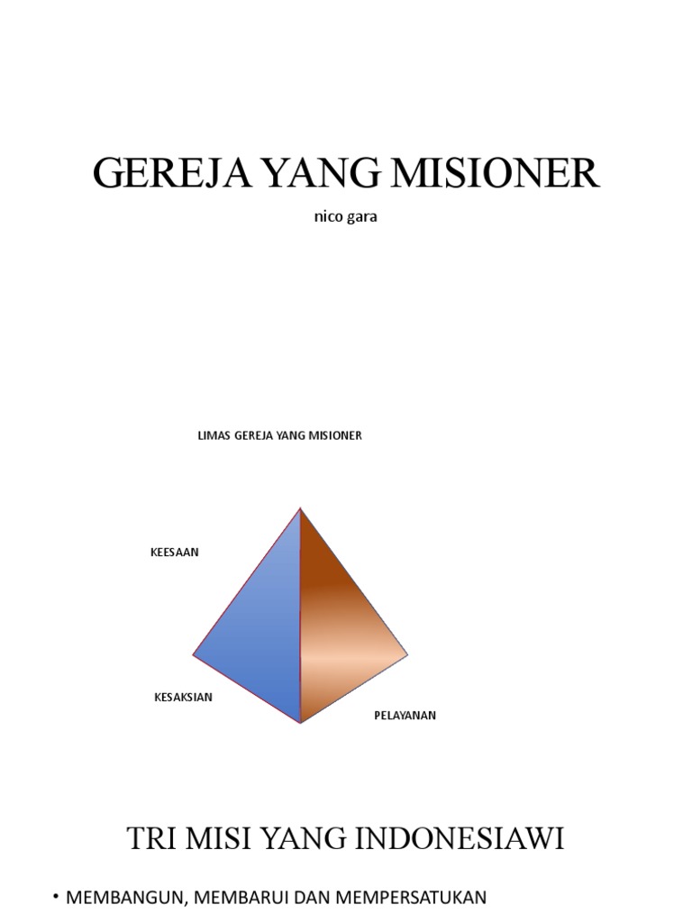 Gereja Yang Misioner | PDF | Agama & Spiritualitas | Gaya Hidup