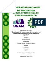 Biooxidación de concentrados de arsenopirita por Acidithiobacillus ferrooxidans en erlenmeyer agitados