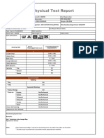 Physical Test Report: Result Customer Minimum Requirements