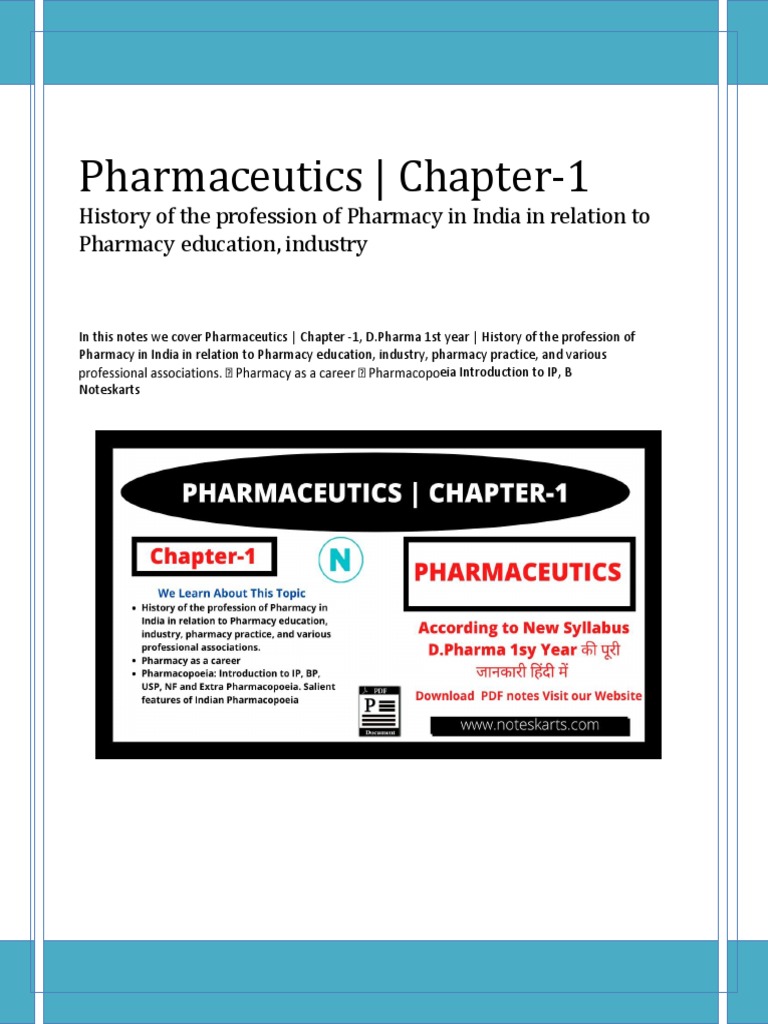 HISTORY OF PHARMACY EDUCATION IN INDIA PDF NOTES visual data 3