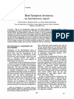 The Brief Symptom Inventory: An Introductory Report: Psychological Medicine, 1983, 13, 595-605 Printed in Great Britain