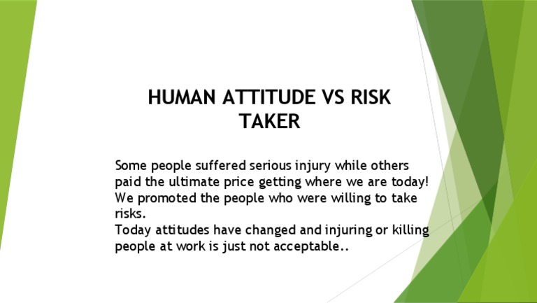 Human Attitude Vs Risk Taker | PDF