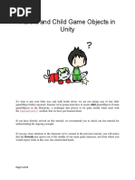 Parent and Child Game Objects in Unity