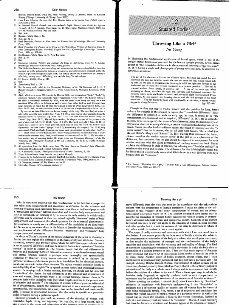 Iris Young's Throwing Like A Girl PDF