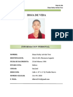 Hoja de Vida Diana Arevalo