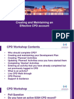 Creating and Maintaining An Effective CPD Account