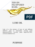 Presentation On Re-Refining of Used Lube Oil: Muhammad Bilal Sheikh MSC 7 Semester
