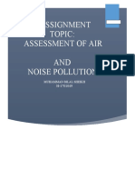 Assignment Topic: Assessment of Air AND Noise Pollution: Muhammad Bilal Sheikh