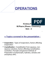 Unit Operations: Krishna Patel M.Pharm (Pharm. Chemistry) Sem - 2