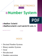 Number System: Madhav Solanki Madhavsolanki - Cse@sanskriti - Edu.in
