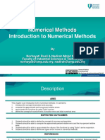 Numerical Methods Introduction To Numerical Methods