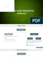 Course Notes Descriptive Statistics