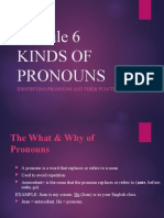 Kinds of Pronouns: Identifying Pronouns and Their Functions