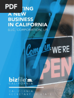 Starting A New Business in California: (LLC, Corporation, LP)