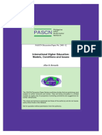 Pascn: International Higher Education: Models, Conditions and Issues