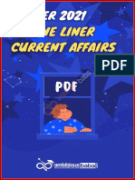One Liner Current Affairs PDF October 2021 by Ambitious Baba