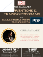 Training Programs of ManoSamvaada (English Version)