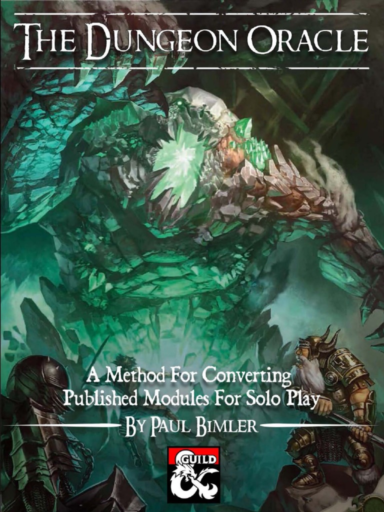 Solo Adventure Resource - The Dungeon Oracle | PDF | Wizards Of The ...