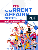 Sports Current Affairs Apr to Aug 2021
