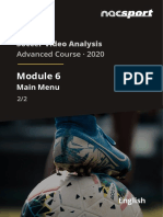 Soccer Video Analysis Advanced Course 2020: Main Menu