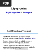 Lipoprotein:: Lipid Digestion & Transport