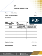 OVERTIME REQUEST FORM New