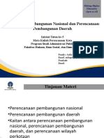 Perencaaan Pembangunan Nasional Dan Perencanaan Pembangunan Daerah