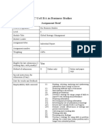 LSC Uos Ba in Business Studies: Assignment Brief