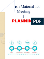 English Material For Meeting 1: Planning